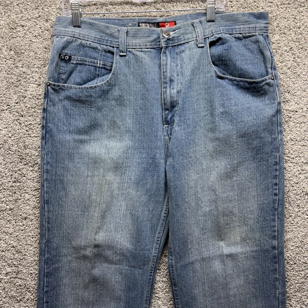 Vintage Southpole 4180 Baggy Denim Jeans 38x31 Skater Streetwear Y2K Black Label
